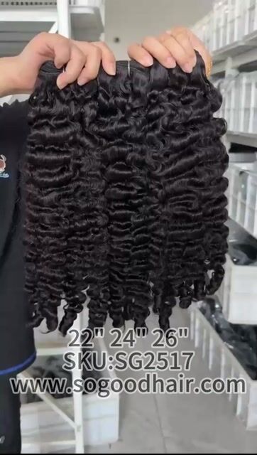 3 Pieces Burmese curly Brazilian Virgin Human Hair Bundles Unprocessed Natural Color